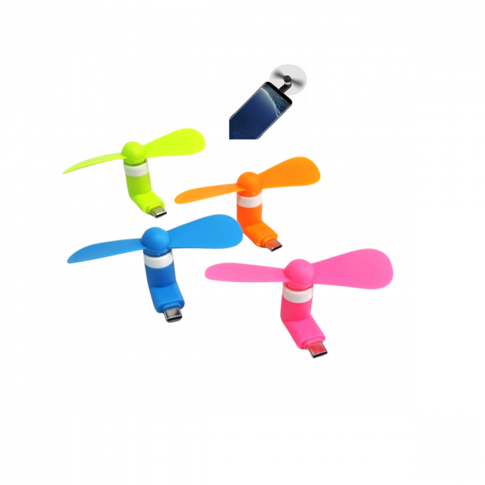 Ventilator portabil pentru telefon, conectare TIP C color [1]