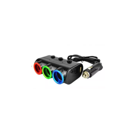 Adaptoare Bricheta Auto - Adaptor bricheta auto 5 intrari 120W 3 prize 2 USB Olesson 1523 12V 24V