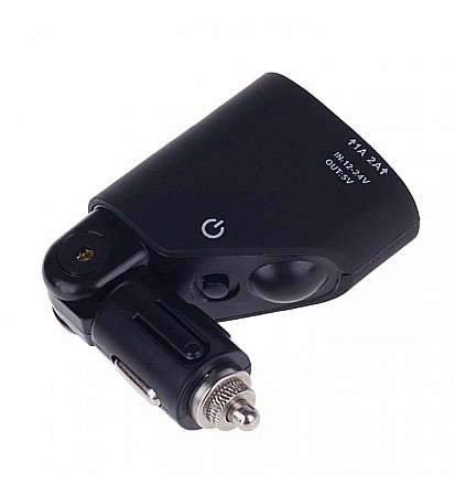 aptor bricheta auto cu 2xUSB Olesson 1351 reglabil 90 ° [1]