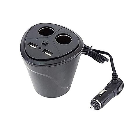 Adaptoare Bricheta Auto - Adaptor bricheta auto cu 2 intrari si 2xUSB Olesson 1670 120W