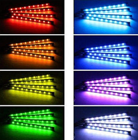 Lumini Ambientale KIT 4 Benzi Led RGB cu Telecomanda [1]