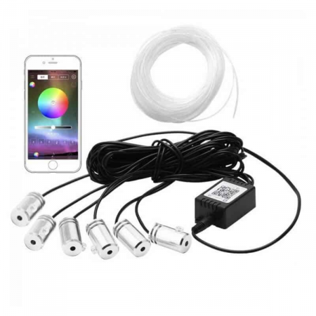 Lumini Ambientale - Banda Led Lumini Ambientale auto RGB 6M cu 6 canale