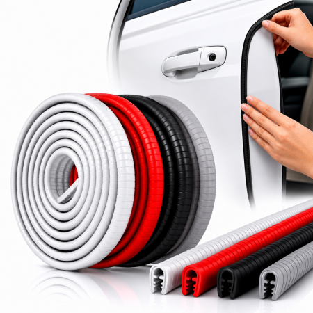 ACCESORII AUTO - Banda protectie portiera auto tip cheder 5 m din cauciuc universala