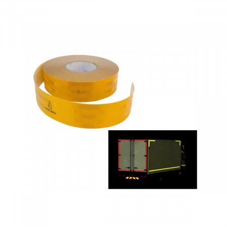 Banda Reflectorizanta - Banda reflectorizanta tip fagure 5cm x 45m autoadeziva pentru camion si remorca