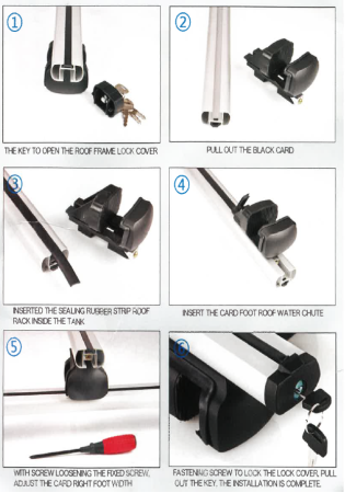 Bare Transversale Universale Aluminiu 120 cm, cu antifurt, portbagaj suplimentar [5]