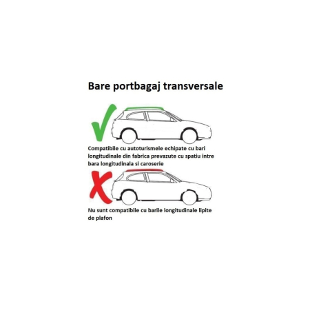 Bare Transversale Universale Aluminiu 120 cm, cu antifurt, compatibile cu bare longitudinale inaltate de plafon [7]