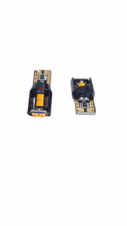Bec Led T10 6 SMD 3030 Galben 12V [1]