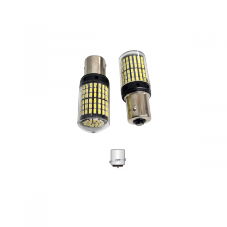 Becuri Led Semnal - Bec semnal 144 SMD BAY15D Lumina Alba