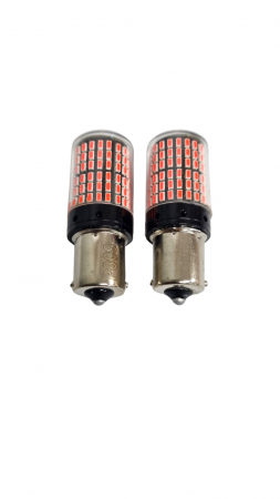 Bec semnal 144 SMD BA15S Lumina Rosie [2]