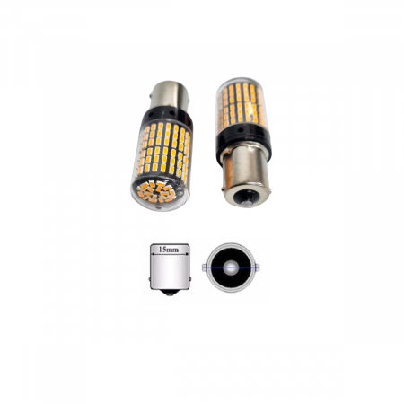Becuri Led Semnal - Bec semnal 144 SMD BA15S Orange