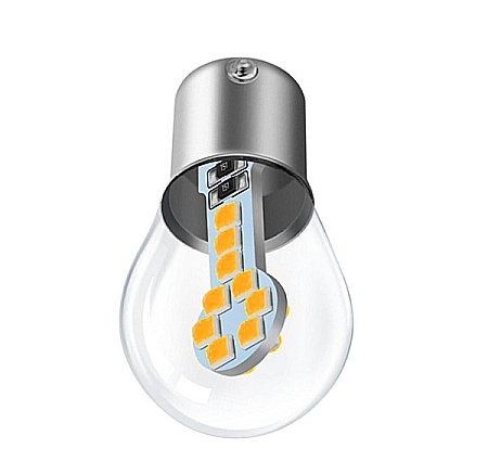 Bec semnal 18 SMD BA15S lumina galbena [0]