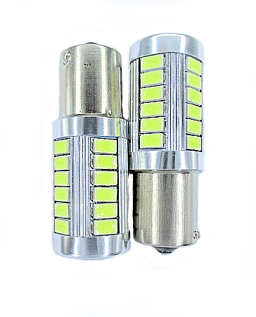 Becuri Led Semnal - Bec semnal 33 SMD BA15S cu lupa