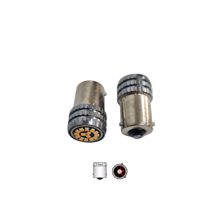 Becuri semnal LED 15 SMD Galben 150° - Excentric 12V [2]