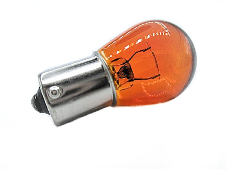 Becuri Led Semnal - Bec semnal sticla Orange 12V BA15S 10pcs/set