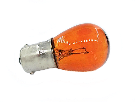 Becuri Led Semnal - Bec semnal sticla Orange BAU15S 12V