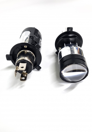 Becuri Led H4 cu Lupe pentru faruri, cu 2 Faze, 5700K 12-24V [1]