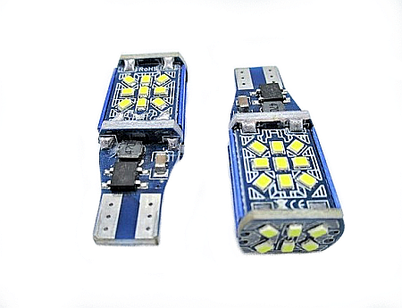 Becuri Led Pozitie - Becuri Led T15 24 SMD Lumina Alb-Rece 12-24V