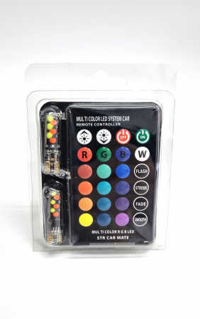 Bec Set T10 Led RGB Auto cu Telecomanda [2]