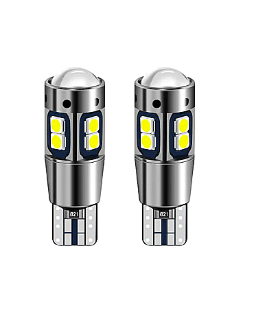 Becuri Led Pozitie - Bec T10 10 SMD 3030 cu lupa