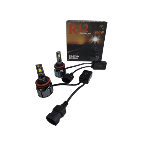 Becuri LED H11 6500K Canbus Plug and Play 12-24V R12 [3]