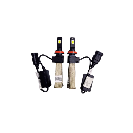 Becuri Led Auto - Becuri Led H11 7S Canbus, pentru faruri, radiator panglica metal 6000K