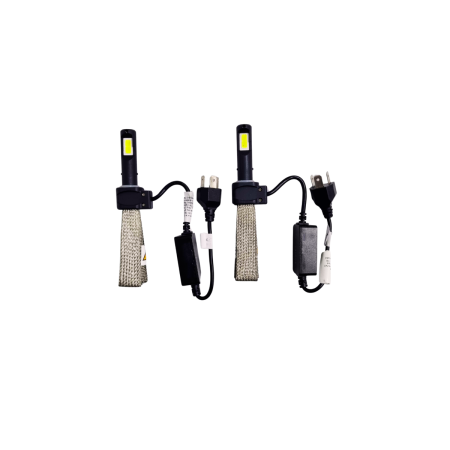 Becuri Led Auto - Becuri Led H4 7S Canbus, pentru faruri, radiator panglica metal 6000K
