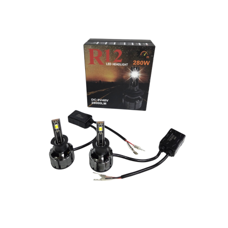 Becuri LED H1 6500K Canbus Plug and Play 12-24V R12 [2]