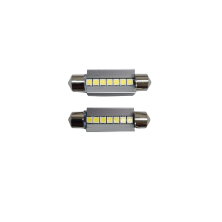 Becuri Led SOFIT - Becuri LED sofit C5W 41mm Canbus 12V 7 SMD 3030 alb rece