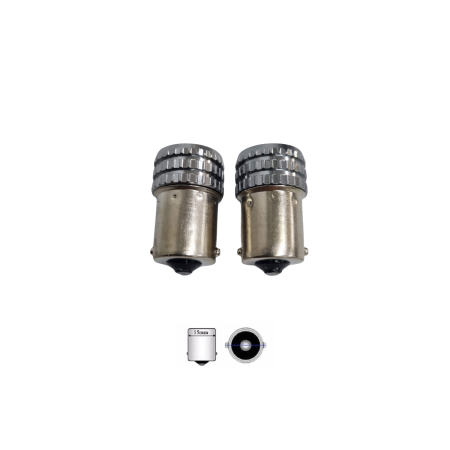 Becuri semnal LED 15 SMD Lumina Alba 12V [2]