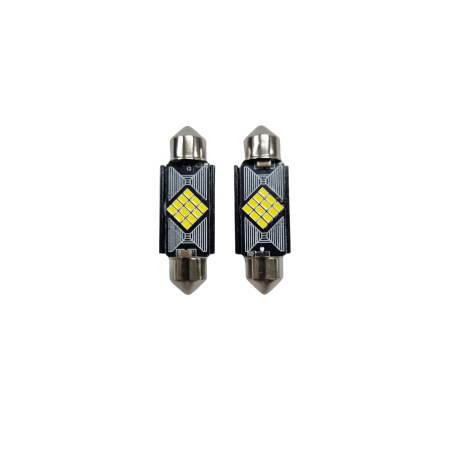 Becuri Led Sofit - Becuri Sofit LED 12 SMD 2016 Alb Rece, Canbus 12V