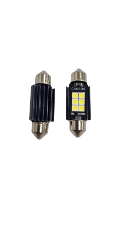 Becuri Sofit LED 6 SMD 3030 Alb Rece, Canbus 12V [1]