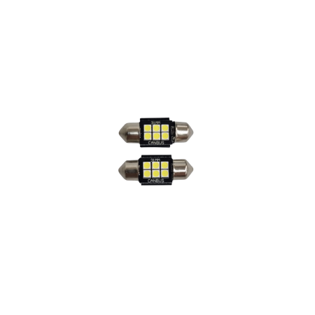 Becuri Led Sofit - Becuri Sofit LED 6 SMD 3030 Alb Rece, Canbus, 31 MM 12-24V