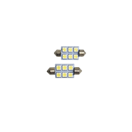 ELECTRICE / ELECTRONICE AUTO - Becuri Sofit LED 6 SMD Alb Rece, Canbus 39 MM 12V