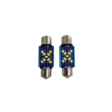 Becuri Led Sofit - Becuri Sofit LED 9 SMD Alb Rece, Canbus, 36MM 12-24V