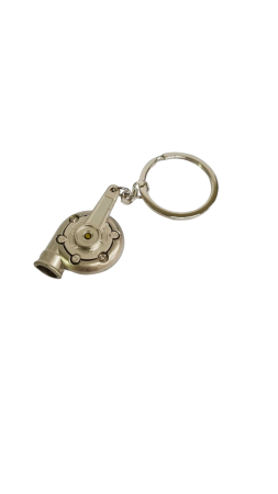 Breloc metalic pentru chei auto tip Turbina Crom Gri [1]