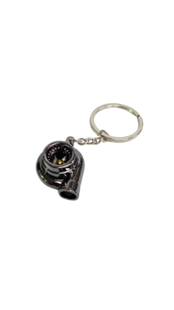 Breloc metalic pentru chei auto Turbina Crom Negru [1]