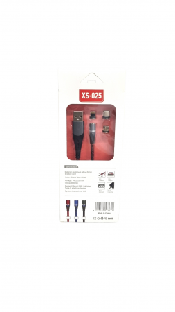 Cablu alimentare date USB cu 3 capete magnetice QC XS025 [5]