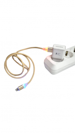 Cablu incarcare si date USB iPhone Lightning cu LED pentru telefon [1]