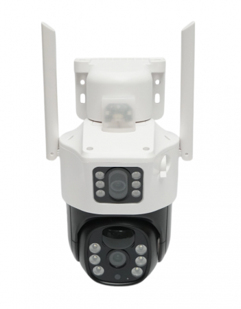 Camera Supraveghere 4G Dubla, Ultra HD 6MP 4K cu Panou Solar, Senzor miscare, Vedere Panoramica si Nocturna + CADOU Card MicroSD [7]