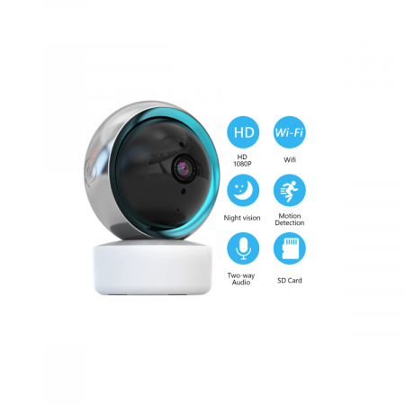 Camera WiFi, BABY MONITOR, Audio-Video 360º FULL HD 1080P + CADOU Oglinda Auto Supraveghere Bebe [11]