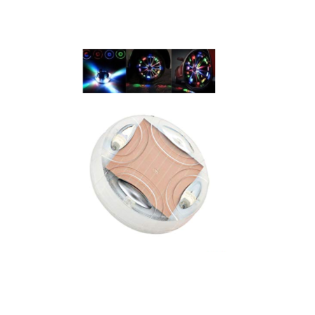 Lampi Auto Bec / Led - Capac jante auto LED multicolor cu incarcare solara