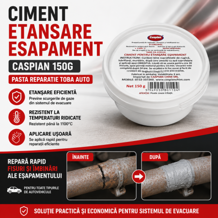 Kit-uri Reparatii Auto - Pasta reparatie toba auto Caspian 150g ciment etansare esapament