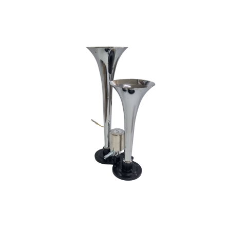 Claxon cu 2 goarne, electrovalva metalica, cu supapa, pe aer 12-24V [2]
