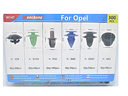 Cleme fixare / Dibluri / Conectori Auto - Clipsuri auto de fixare tip cleme compatibile Opel 300 piese