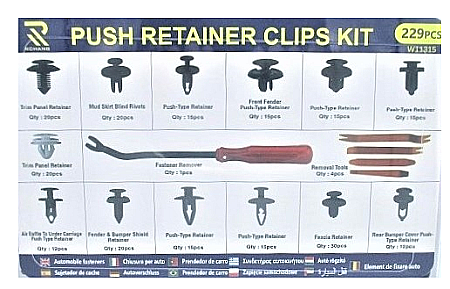 Cleme fixare / Dibluri / Conectori Auto - Clipsuri auto de fixare tip cleme Universale 229 piese