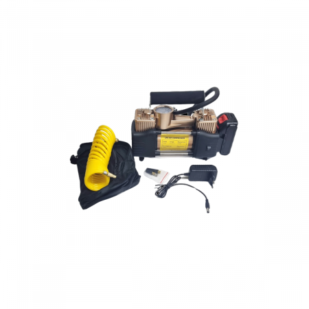 Compresoare Auto - Compresor auto portabil 2 Cilindrii cu Acumulator 150 PSI Maro
