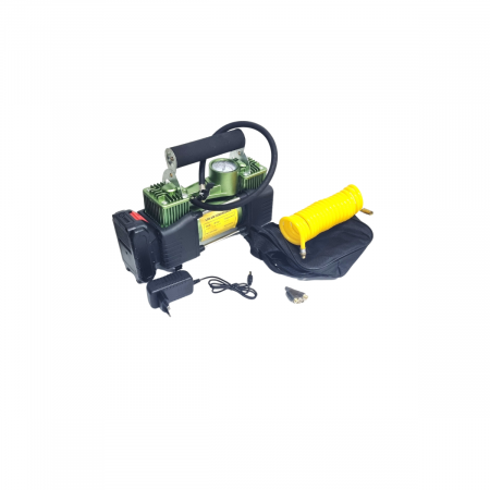 Compresoare Auto - Compresor auto portabil 2 Cilindrii cu Acumulator 150 PSI Verde