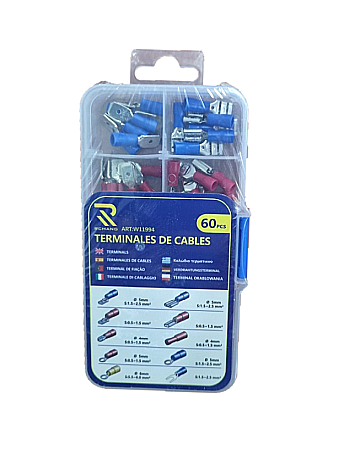 Papuci / Conectori Electrici - Set papuci electrici izolati 60 pcs/set