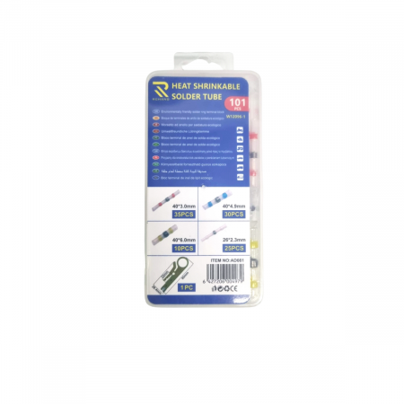 Cleme fixare / Dibluri / Conectori Auto - Conectori termocontractabili cu inel de cositor 101 piese