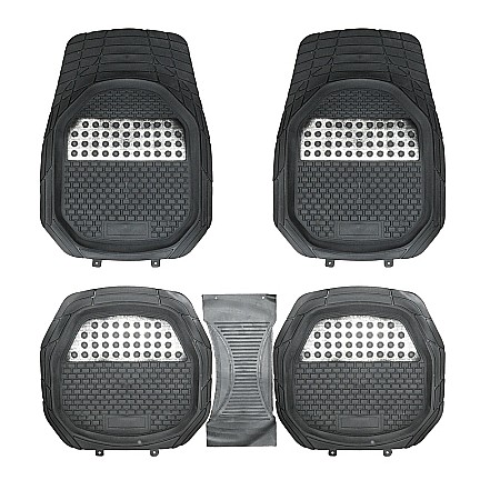 Covorase auto din cauciuc Universale 5 piese Carbon [0]